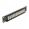 Patch panel fibra ottica DeLOCK 10 pollici 12 porte LC quad beige 1U nero