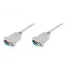 Assmann cavo di collegamento null-modem. D-Sub9 F/F. 3,0 m. coperchi a scatto. beige (AK-610100-030-E)