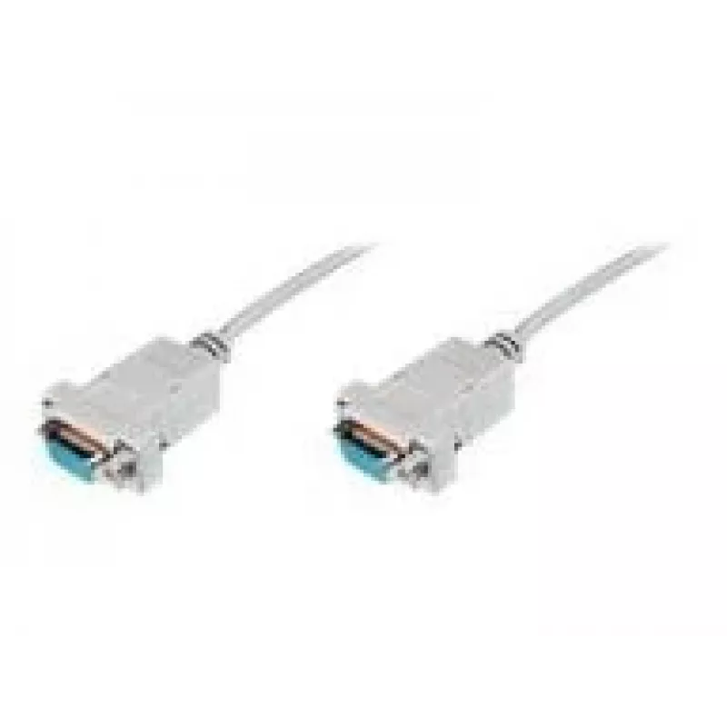 Assmann cavo di collegamento null-modem. D-Sub9 F/F. 3,0 m. coperchi a scatto. beige (AK-610100-030-E)