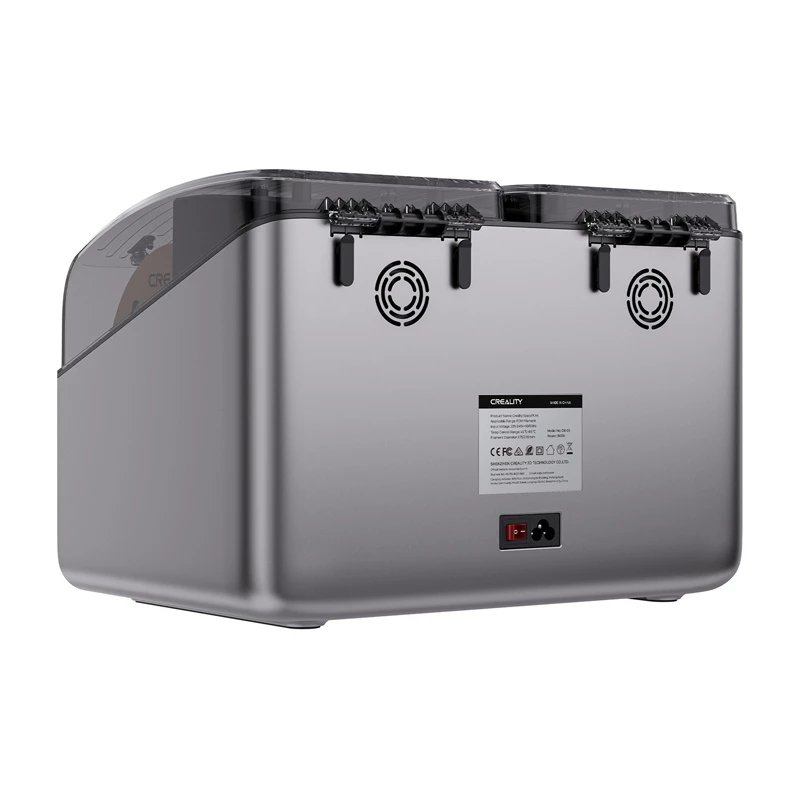 Essiccatore per filamento Creality 4005010100 per stampanti 3D — compatibile con SpacePi X4, nero/grigio, 1 pz.