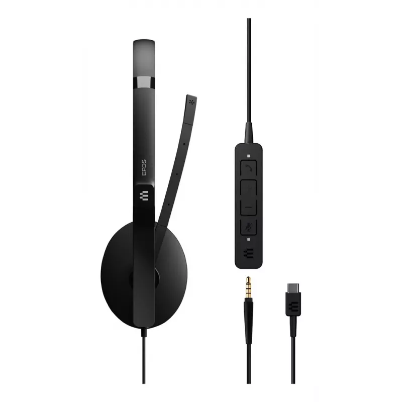 Cuffie EPOS ADAPT 165 USB-C II con filo archetto ufficio/call center USB Type-C nero