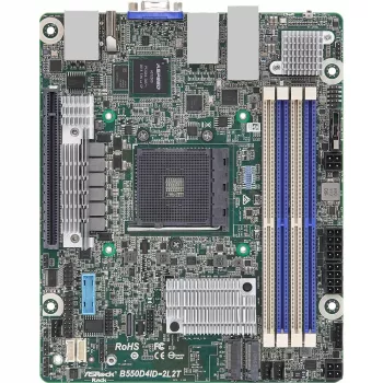 ASRock B550D4ID-2L2T Scheda madre AMD B550 Socket AM4 mini ITX (B550D4ID-2L2T)