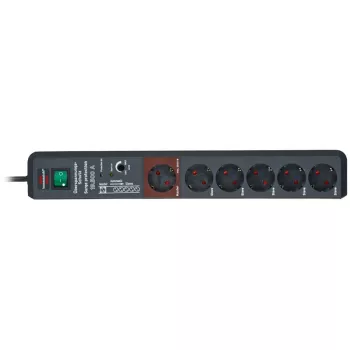 brennenstuhl Secure-Tec - Protezione da sovratensione - 3500 Watt - Uscite: 6 - antracite (1159490966)