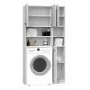 Mobiletto da bagno Top e shop ZESTAW MARPOL BIEL — freestanding, struttura bianca, 10 ripiani