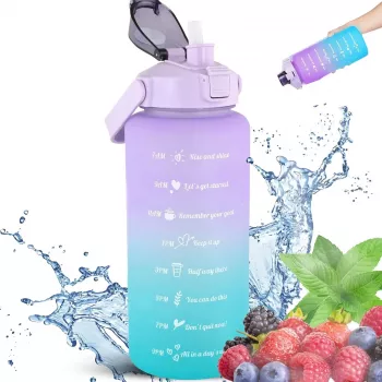 Extralink Motivational Bottle, Borraccia, 2000 ml, Viola-Blu, BUT-992