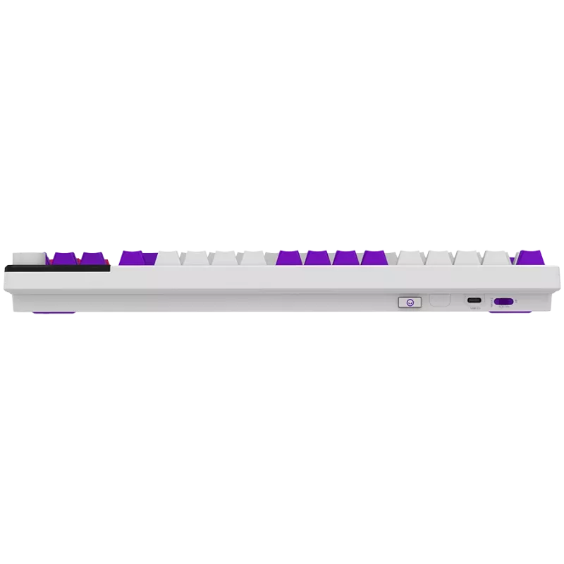 LORGAR KBP70TKLW, tastiera da gaming meccanica TKL wireless Pro, bianco, layout EN