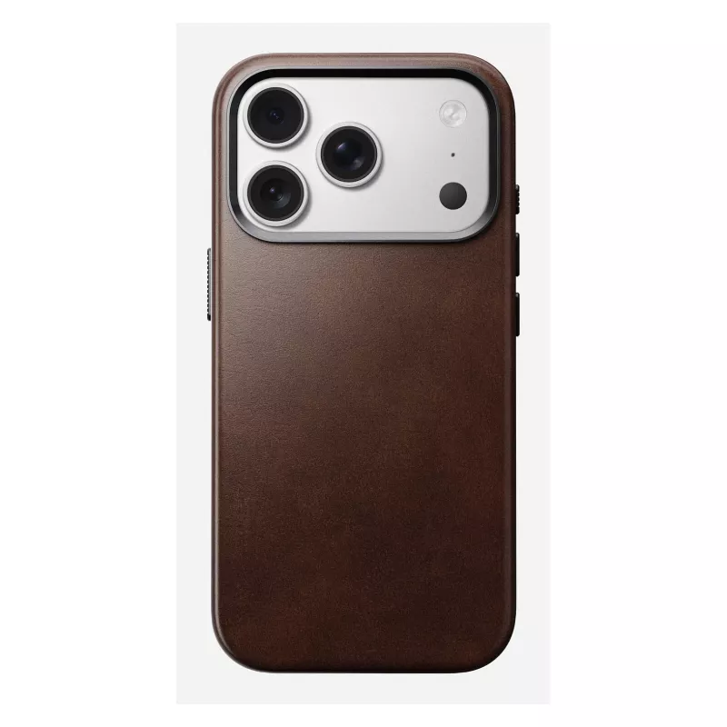 Custodia per cellulare Nomad Traditional Leather Case per iPhone 17 Pro, pelle-microfibra, adatta per 6,3