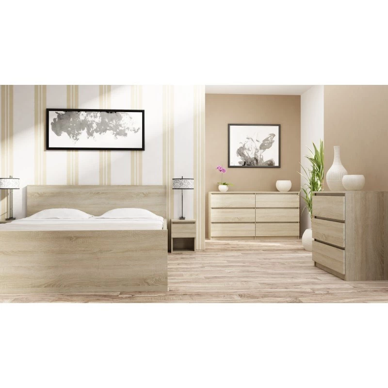 Comodino top e shop M2 SONOMA — comodino con 2 cassetti, rovere, 300×300×400 mm