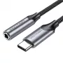 Adattatore audio Vention BGMHF USB-C a jack 3,5 mm, cavo 1 m, grigio