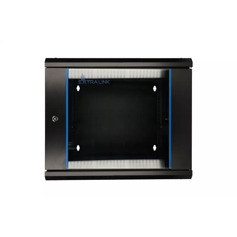 Extralink case rack 9U 600x600 AZH nero a parete, tipo oscillante