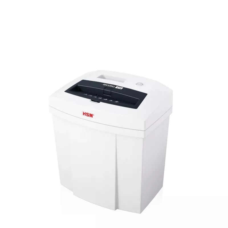 HSM SECURIO C14 distruggidocumenti, taglio a strisce 3,9 mm, P-2, 14 fogli, ingresso 225 mm, cestino da 20 l