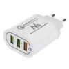Caricabatterie da parete MACLEAN MCE479W — caricabatterie rapido USB 3 porte, potenza totale 18W