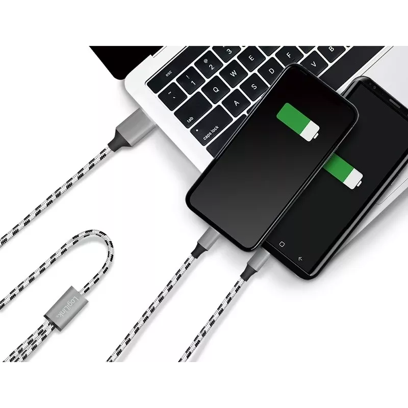 LogiLink CU0202 cavo USB USB 2.0 1,2 m USB A USB C/Micro-USB A grigio