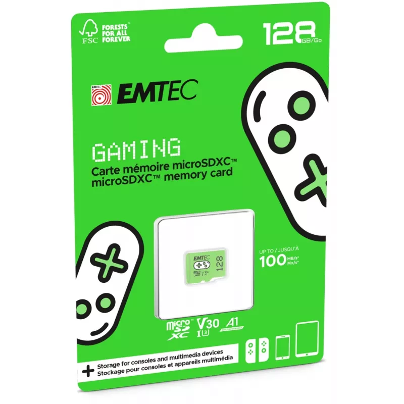 Scheda di memoria Emtec 128GB MicroSDXC UHS-I ECMSDM128GXCU3G