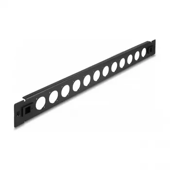 Patch panel DeLOCK 19 pollici D-Type 12 porte senza attrezzi nero