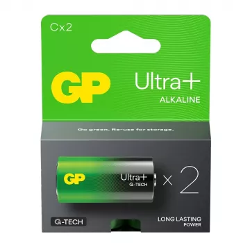 Batterie C GP Alcaline ULTRA PLUS confezione da 2 (modello 03014AUPETA-B2)