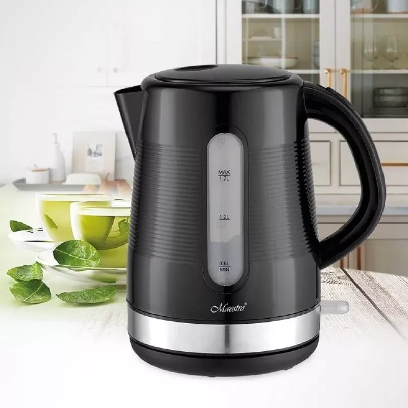 Maestro MR-035-BLACK bollitore elettrico, 1,7 l, nero