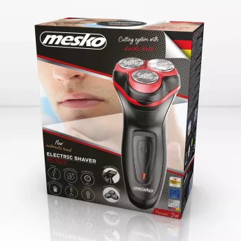 Rasoio per uomo Mesko MS 2926 rasoio rotativo trimmer nero, rosso