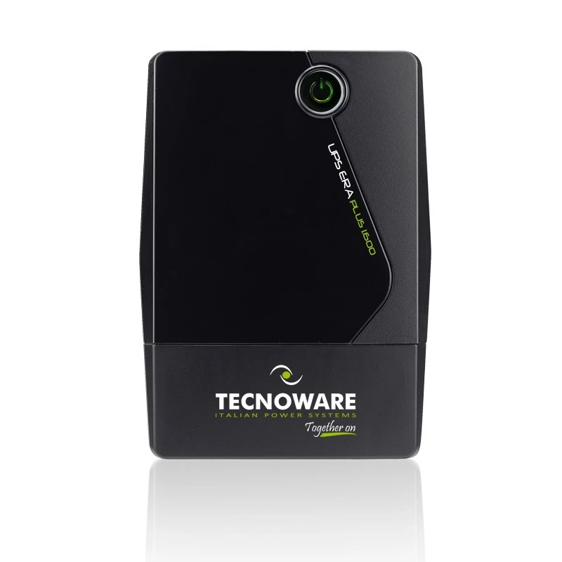 Tecnoware Era Plus 1600 FGCERAPL1602SCH gruppo di continuità UPS line-interactive, 1600 VA / 1200 W, onda sinusoidale, Schuko, batteria 12V 11Ah