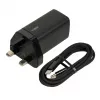 iBOX C-65 nero, caricabatterie universale GaN 65 W con spina UK