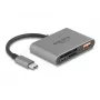 Delock 91016 lettore di schede USB-C per schede SD e microSD con porta USB-A e USB-C PD