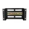 Delock 67320 Barra per interruttori automatici da 10" con copertura e guida DIN, 3U, metallo, nero