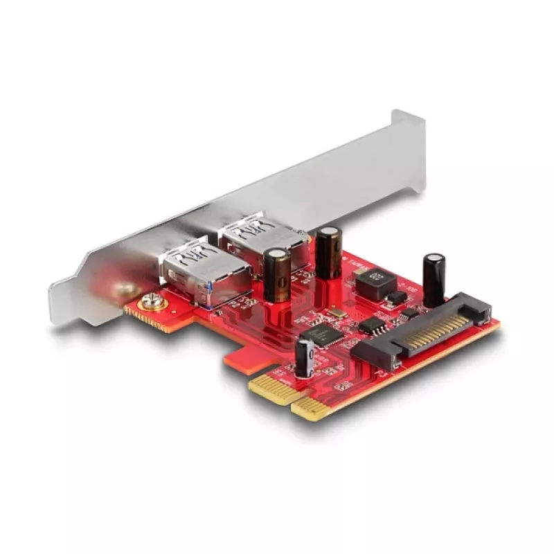 Scheda DeLOCK PCI Express x1 su 2 x connettore femmina USB 5 Gbps Type-A Low Profile