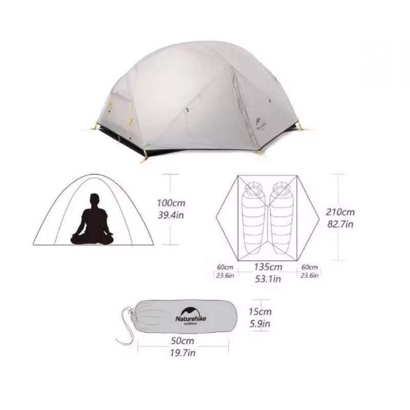 Tenda Naturehike MONGAR 2 M VERDE BOSCO