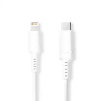 Nedis cavo USB-C a Lightning da 2 m per iPad, iPhone, iPod, bianco