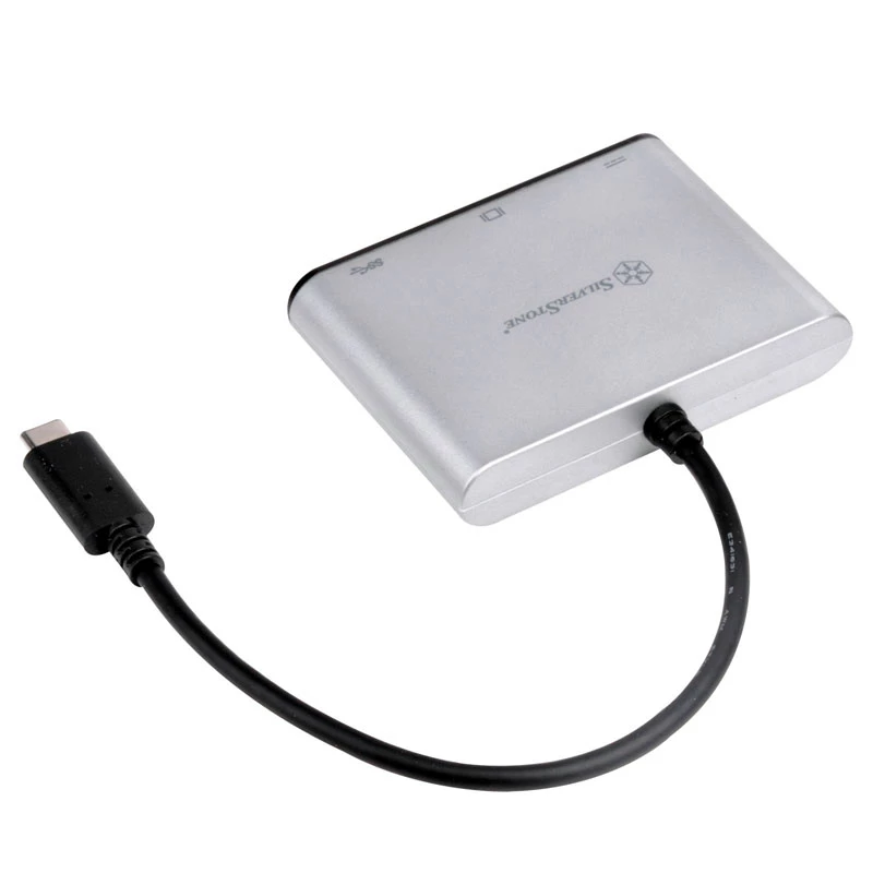 SilverStone SST-EP06C USB 3.1 Type-C a VGA / USB Type-C / USB Type-A hub adattatore