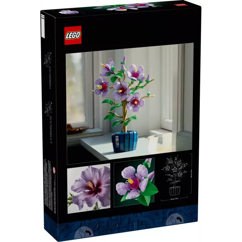LEGO Botanical Set da costruzione Hibiscus Flower 10372 – 660 pezzi, modello da esposizione, 250×360×130 mm