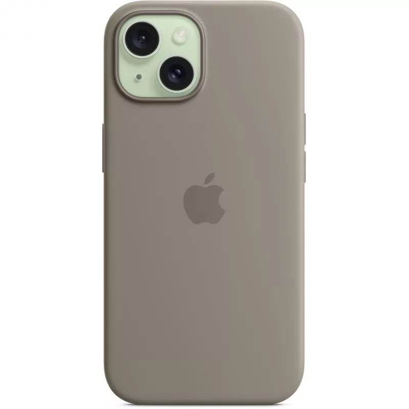 Custodia in silicone compatibile MagSafe per iPhone 15 – Clay