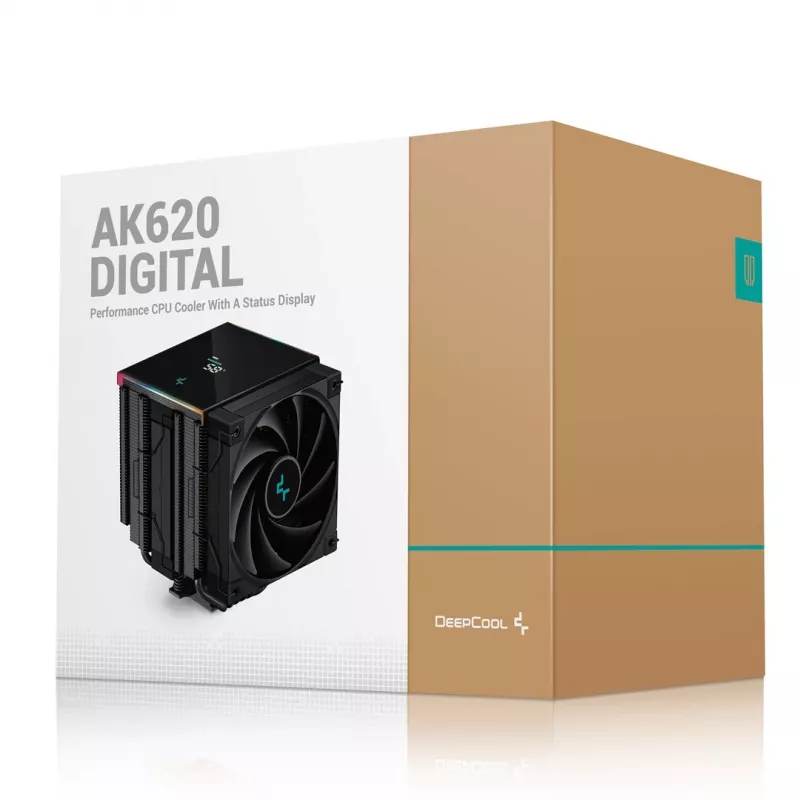 Dissipatore ad aria per processore DeepCool AK620 DIGITAL 12 cm nero 1 pezzo
