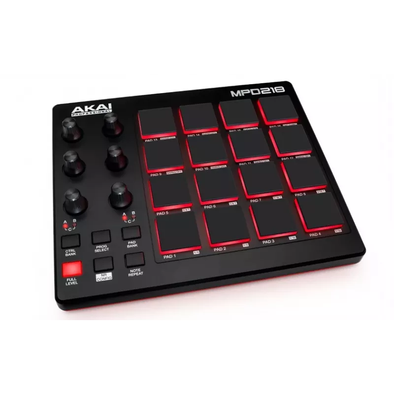 Mixer audio Akai MPD218 nero 16 pad USB MIDI Controller
