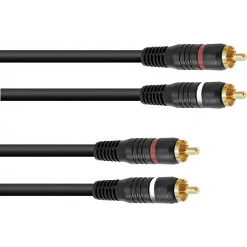 Cavo audio RCA (cinch) Omnitronic 2x2, 0,6 m, Modello 30209354
