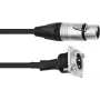 Cavo patch XLR PSSO 1 m, connettore femmina XLR su connettore maschio XLR, nero