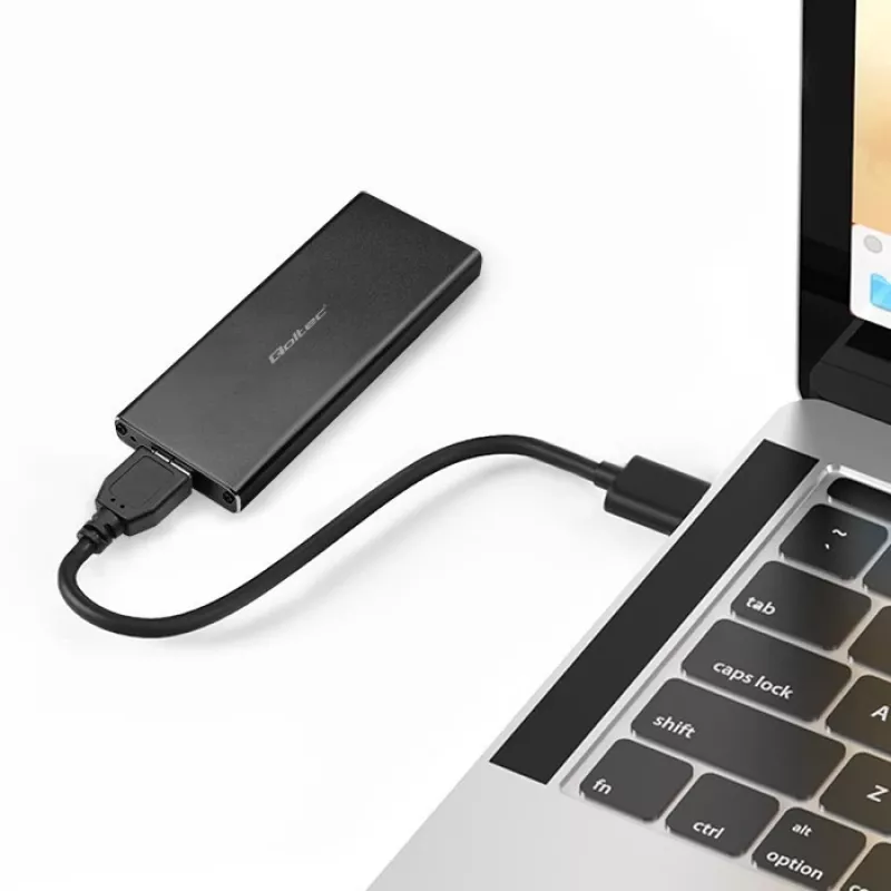 Case per SSD M.2 SATA QOLTEC 51854 USB 3.0 senza attrezzi