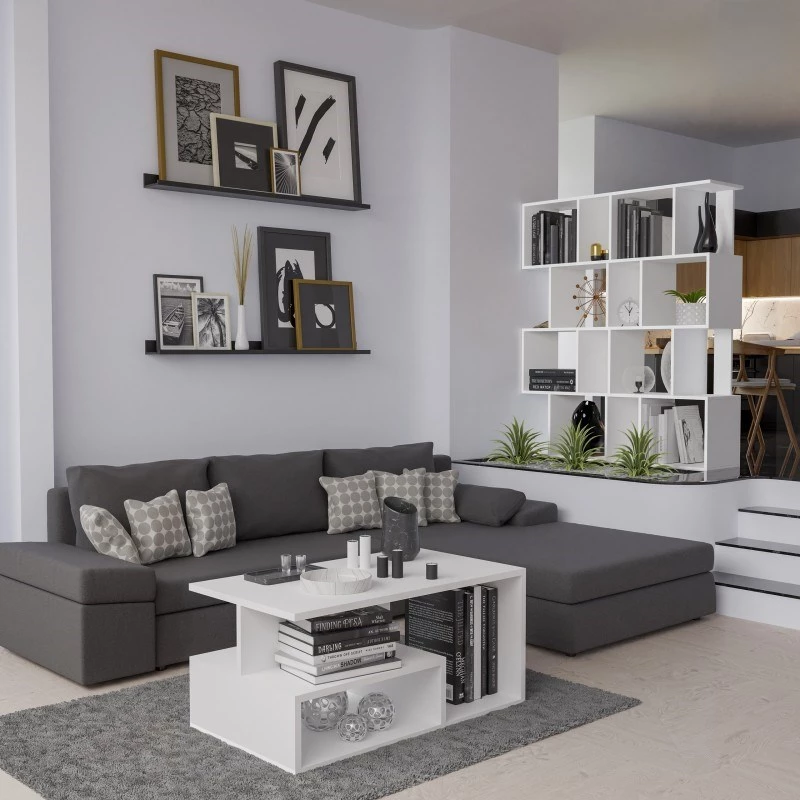 Scaffale FIESTA 4P 59,5x30x140 cm, bianco