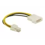 Delock 82391 cavo adattatore di alimentazione, ATX12V (P4) a 4 pin maschio a Molex a 4 pin maschio, 0,15 m