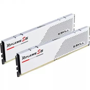 DIMM 64 GB DDR5-5600 (2x 32 GB) Dual-Kit, memoria RAM bianco, F5-5600J3636D32GX2-RS5W, Ripjaws S5, INTEL XMP