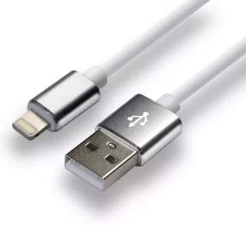 Cavo everActive USB Lightning 1 m - bianco, silicone, ricarica rapida, 2,4A - CBS-1IW