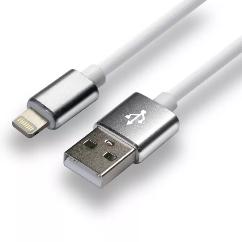 Cavo everActive USB Lightning 1 m - bianco, silicone, ricarica rapida, 2,4A - CBS-1IW