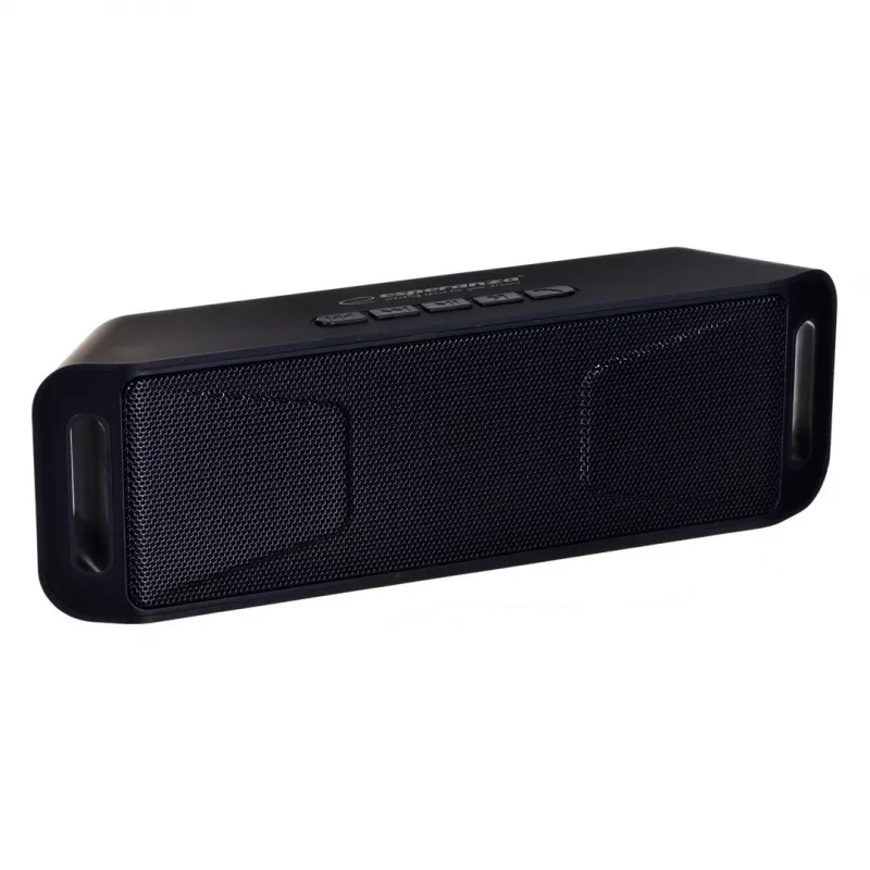 Altoparlante stereo portatile ESPERANZA FOLK nero — 6 W RMS, Bluetooth, microSD, batteria LiPo