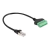 Cavo DeLOCK RJ45 Cat.6 connettore su adattatore per morsettiera 30 cm nero verde