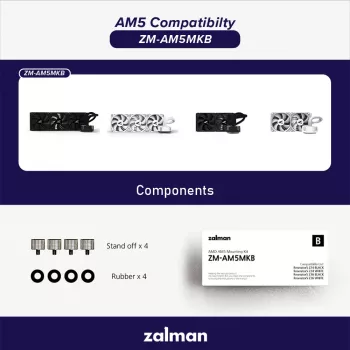 Kit di montaggio ZALMAN ZM-AM5MKB per processori AMD, compatibilità socket per schede madri AM5/AM4