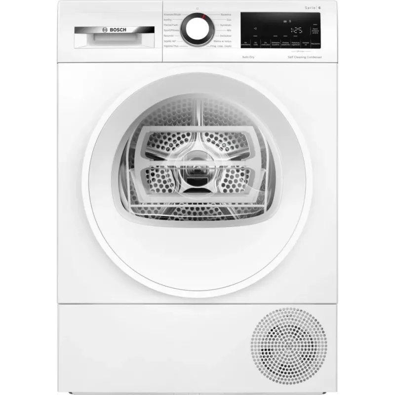 Asciugatrice Bosch WQG145APPL 9 kg a pompa di calore, 14 programmi, display LED, bianco