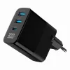 Gembird TA-UC-PDQC30LCD-BK-02 caricabatterie per dispositivi mobili universale nero AC ricarica rapida per interni
