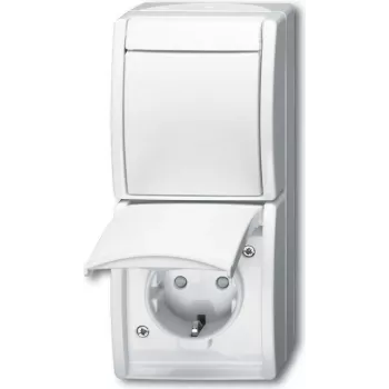 BUSCH JAEGER 2601/6/20 EBW-54 - Type F - 2P+E - bianco - IP44 - 250 V - 16 A