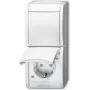 BUSCH JAEGER 2601/6/20 EBW-54 - tipo F - 2P+E - bianco - IP44 - 250 V - 16 A