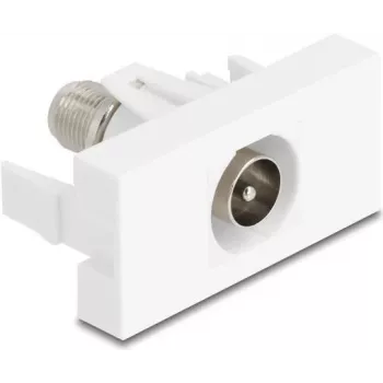 Presa IEC / F DeLOCK 90828 bianco 75 Ω dritto